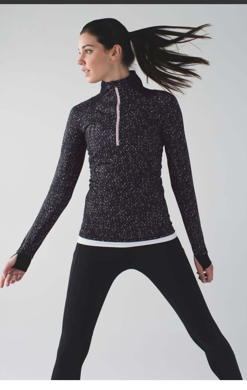 Lululemon Go The Distance 1/2 Zip Butterfly Texture Pullover Jacket Size 8